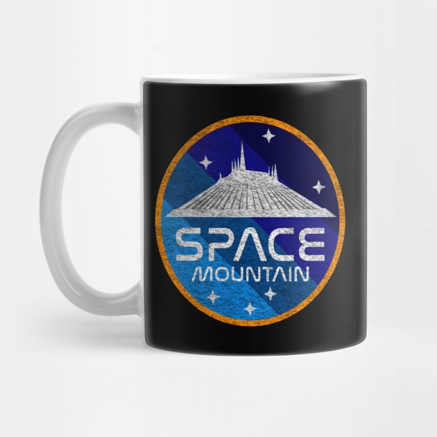 Space Mountain (distressed) by Yellow Hexagon Designs